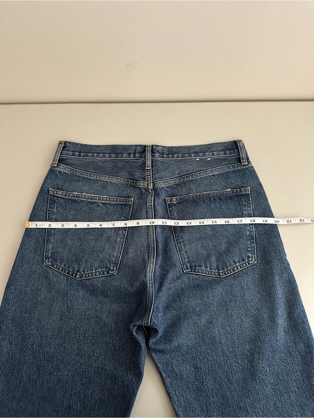 NWOT AGOLDE 90s Straight Jean Mid Rise Size 29 Dark Indigo Quiet Luxury Premium - Picture 11 of 12